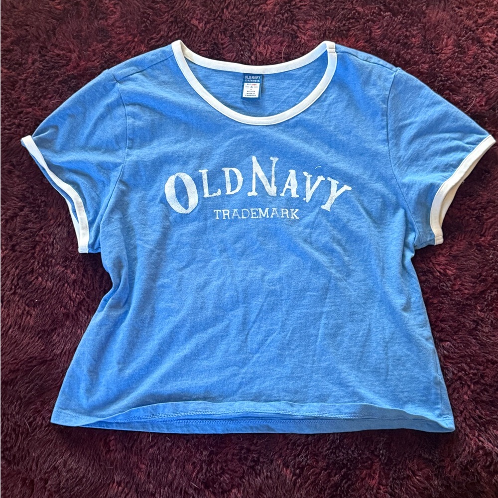 Vintage Old Navy Blue Baby Tee